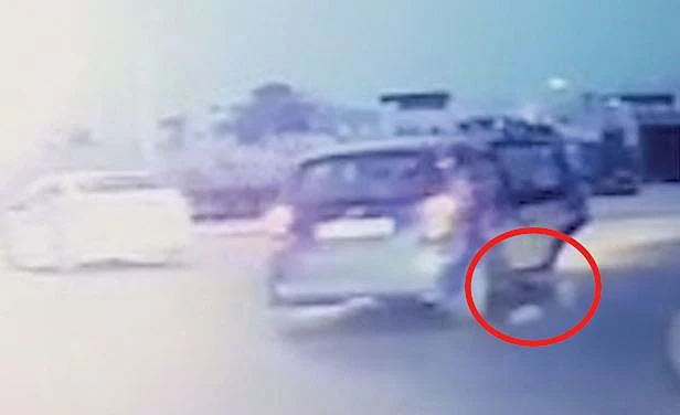 אישה נגררת במכונית ברהט