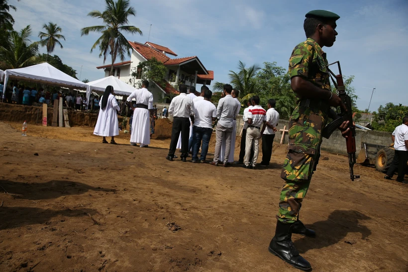 כוחות צבאיים בכנסיית סנט סבסטיאן בקולומבו