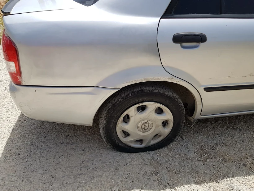 חשד לפשע שנאה בחווארה - ניקוב גלגלי רכב