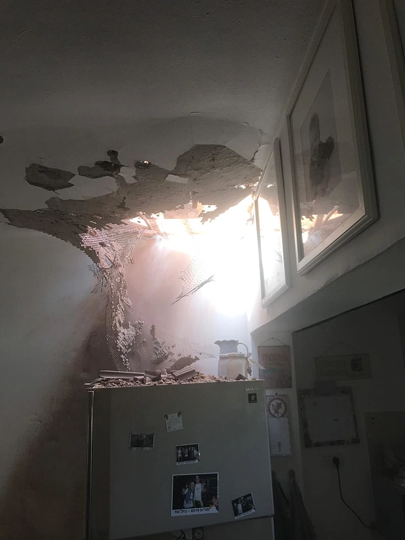 נפילה ישירה בבית בעוטף עזה