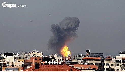 הפצצת צה''ל הנערכת כעת באזור מערב העיר עזה