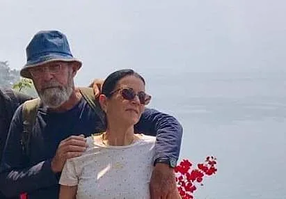 משה פדר, שנהרג מפגיעת נ''ט בעוטף עזה, ובת זוגו איריס עדן