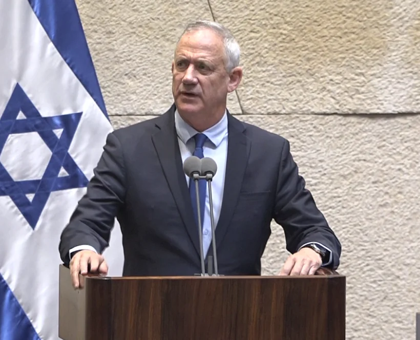 בני גנץ נואם לראשונה בכנסת