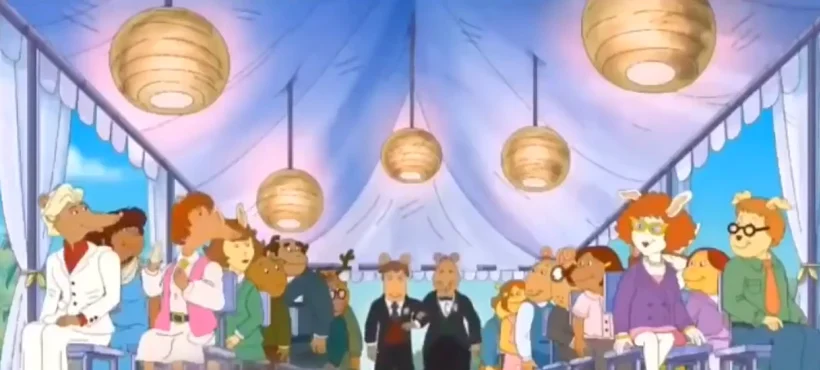 חתונה של שתי דמויות גבריות בתוכנית הילדים ''ארתור''