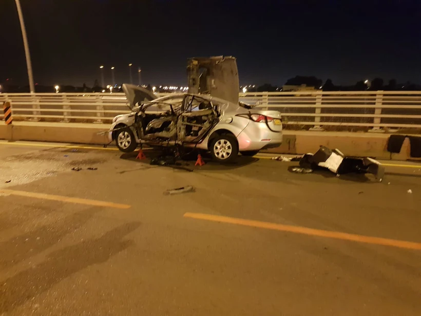 פיצוץ רכב בחדרה, שבו נהרג תושב העיר כבן 50