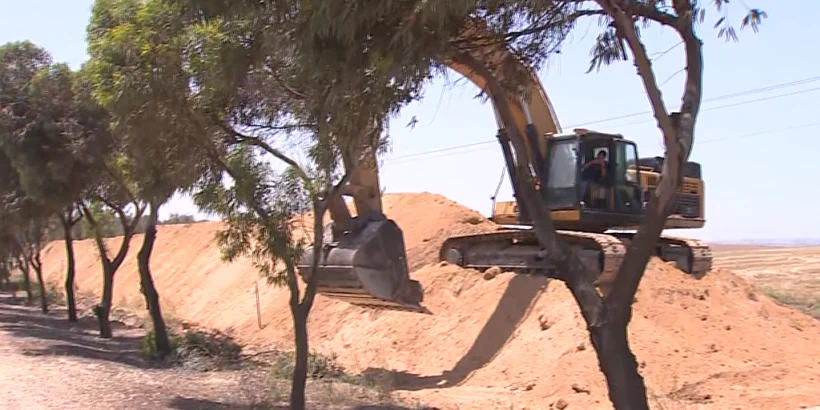 סוללות שנבנו בשטחי העוטף מפני ירי טילי נ''ט