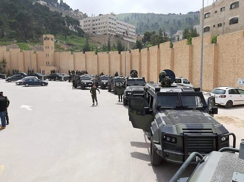 משוריינים שהועברו לרשות מנגנוני הביטחון של הרשות הפלסטינית במתנה מהאיחוד האירופי