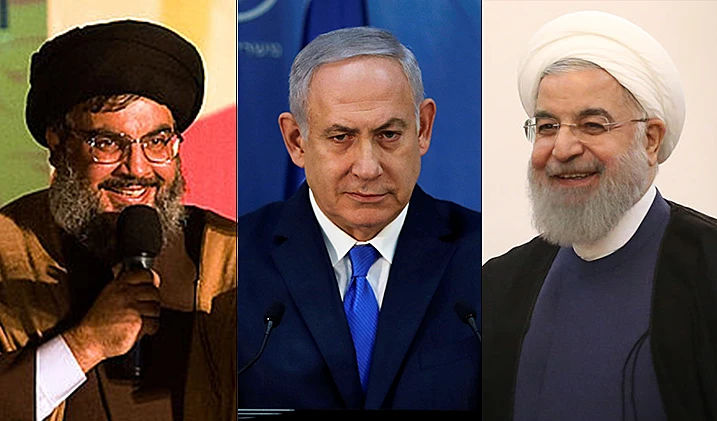 חסן רוחאני נשיא איראן, בנימין נתניהו ראש הממשלה וחסן נסראללה