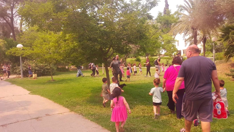 הפינוי בקיבוץ הראל בעקבות השריפה