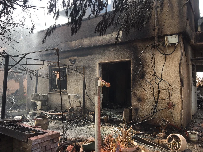 נזקי השריפה במבוא מודיעים