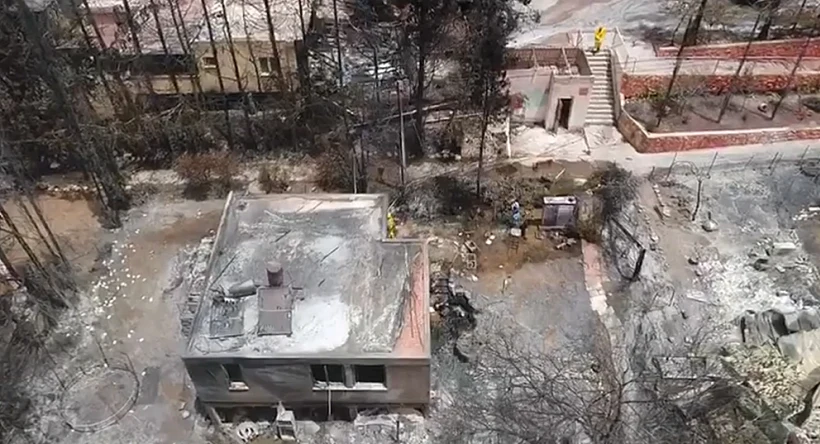 היישוב מבוא מודיעים לאחר השריפה