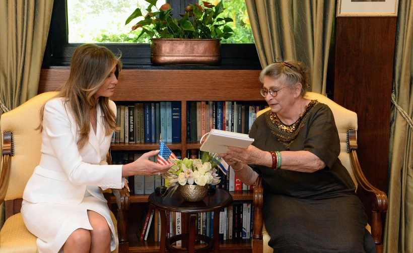 נחמה ריבלין עם מלניה טראמפ