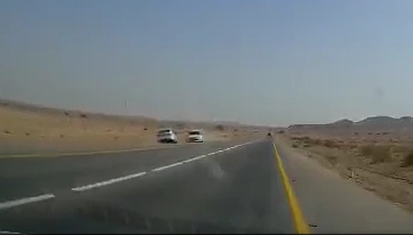 זירת האירוע בה נרדם הנהג - כביש 90