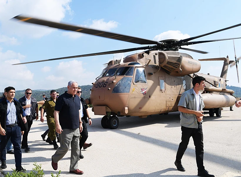 רה''מ נתניהו בתרגיל צבאי בצפון