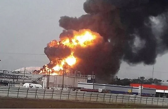 שריפה באזור מפרץ חיפה