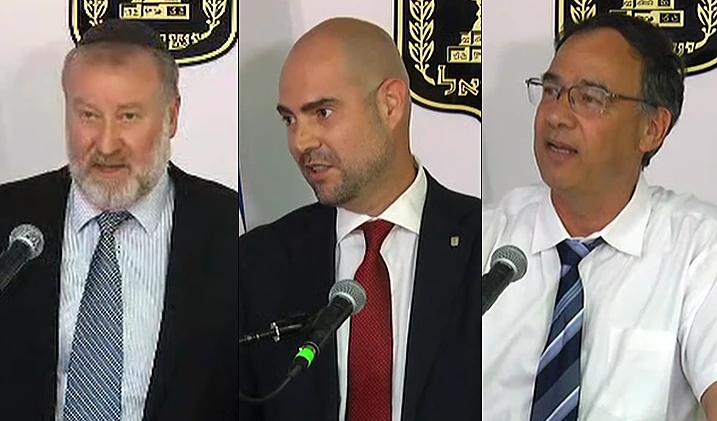 מנדלבליט, ניצן ואוחנה בטקס קבלת הפנים לשר המשפטים הנכנס