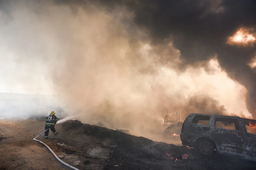 שריפות בעוטף עזה כתוצאה מטרור הבלונים