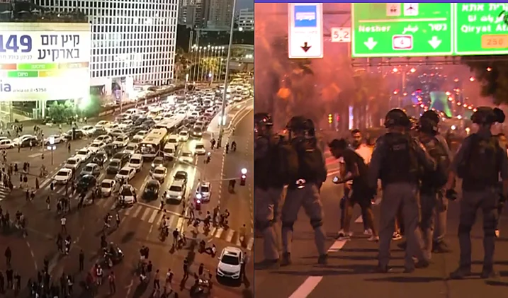 הפגנות בת''א ובקריות