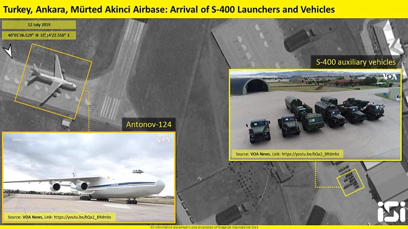 הגעת המשלוח הרוסי לטורקיה, בו כלי רכב השייכים למערכות ה-S-400