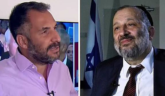 שר הפנים אריה דרעי וראש עיריית טבריה רון קובי