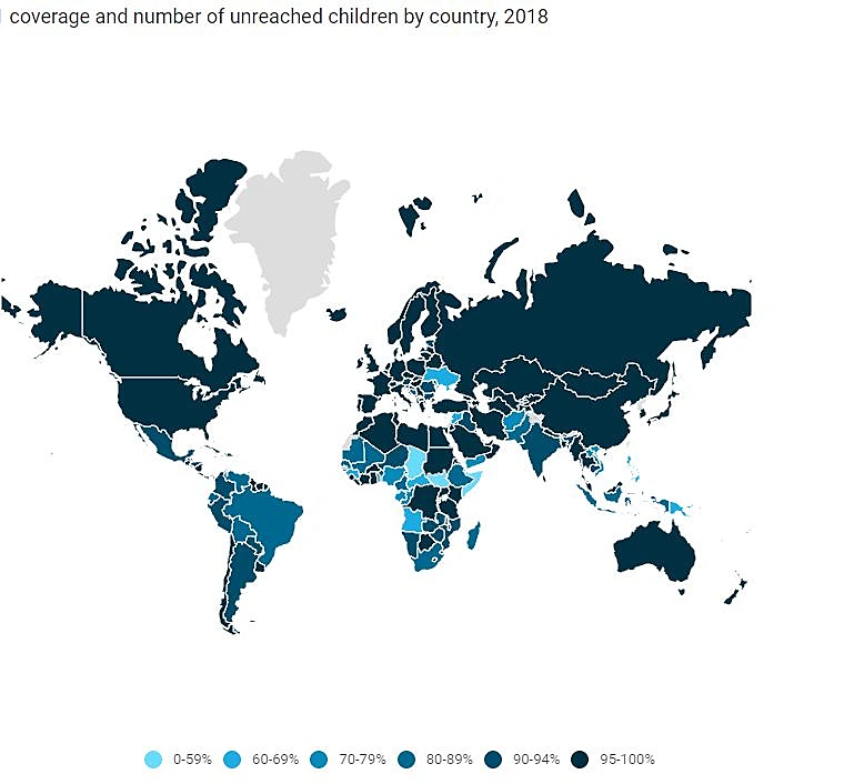 מפת החצבת העולמית