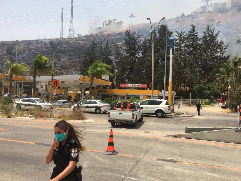 שריפת החורש באזור נשר-ציק פוסט