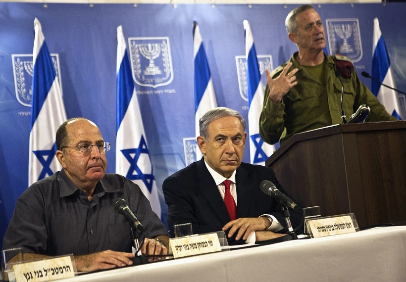 נתניהו במסיבת עיתונאים במהלך מבצע ''צוק איתן''