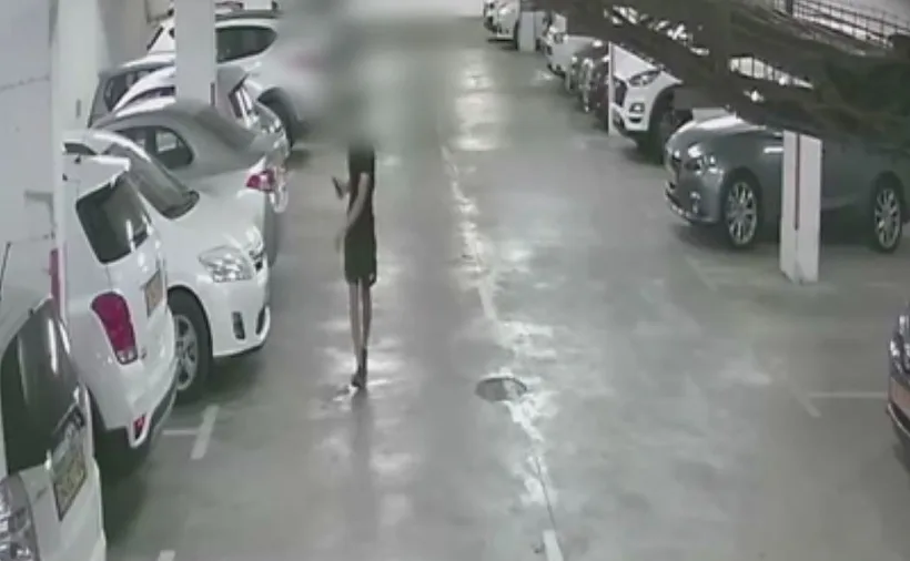 אחד הנאשמים בחניון, במהלך ניסיון החיסול בדרום