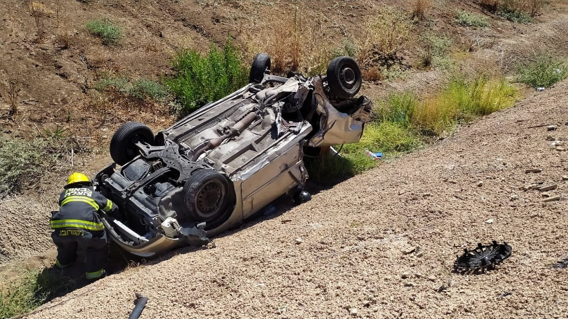 זירת התאונה בגן יבנה