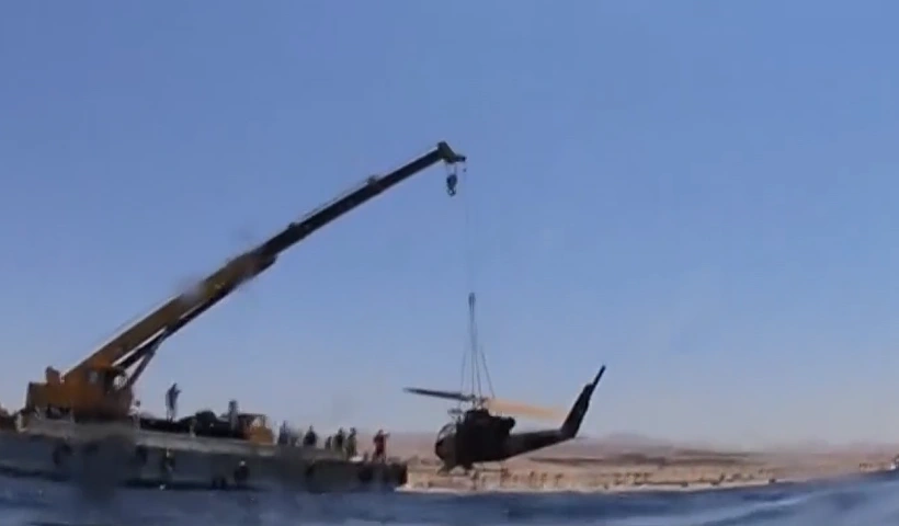 מסוק מוטבע במפרץ עקבה