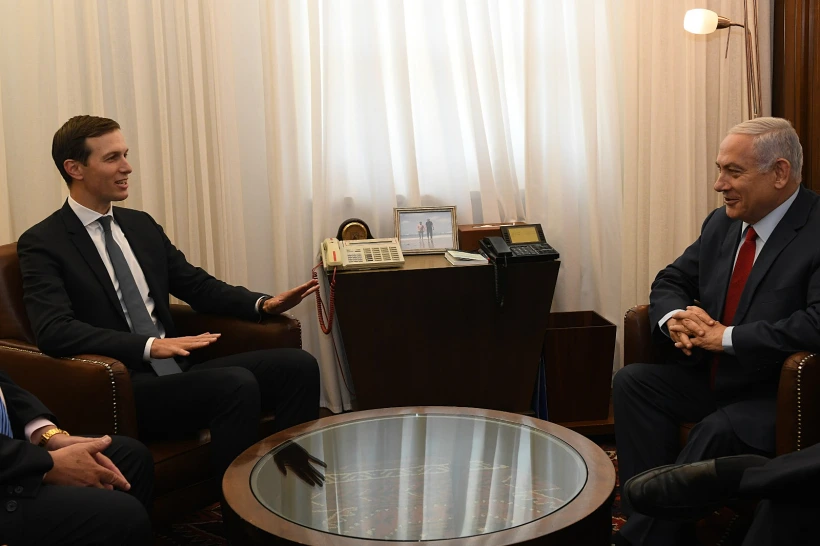 נתניהו וג'ארד קושנר בפגישה בלשכת רה''מ