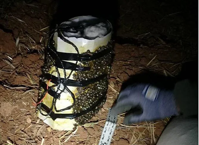 מטען החבלה מוכן להפעלה שיועד לפיגוע בירושלים