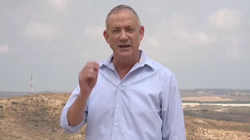 בני גנץ בעוטף עזה