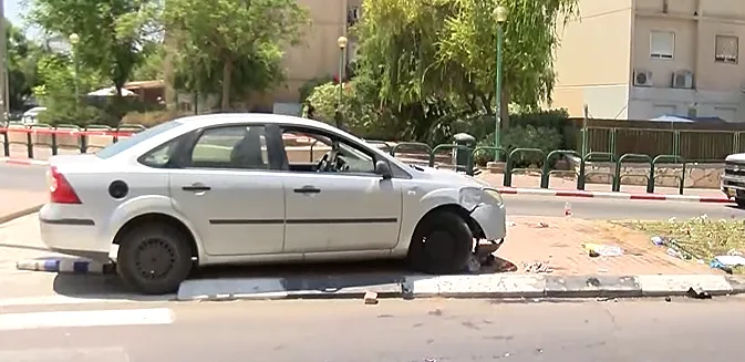 זירת התאונה בקריית גת