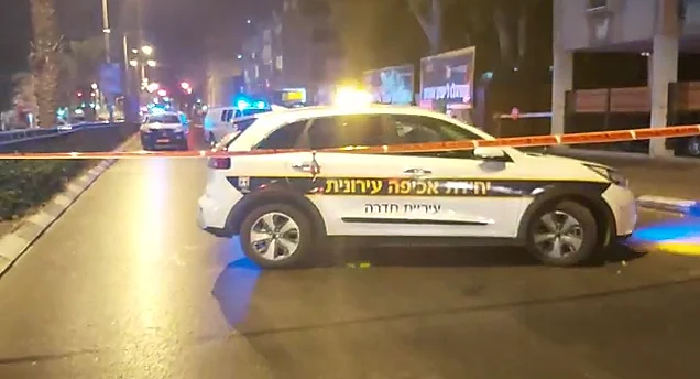 זירת פיגוע הדקירה בחדרה