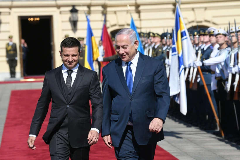 רה''מ נתניהו ונשיא אוקראינה זלנסקי