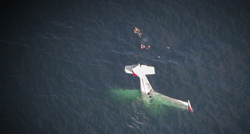המטוס שהתרסק ליד קליפורניה והזוג שצילם את ההתרחשות