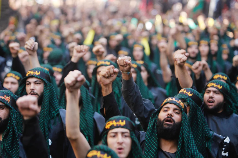Lebanon's Hezbollah Supporters Chant Slogans During Last Day Of Ashura, In Beirut