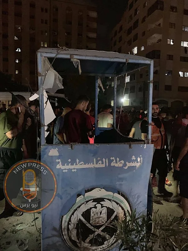 זירת הפיצוץ בעיר עזה