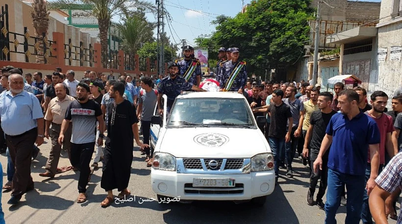 הלוויית השוטרים שנהרגו בפיצוצים בעזה