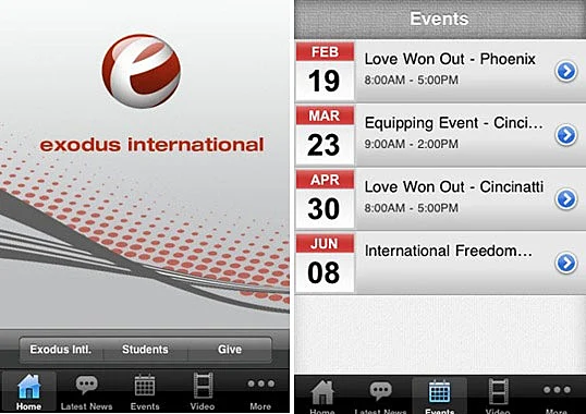 האפליקציה של Exodus International מבטיחה לרפא מהומוסקסואליות