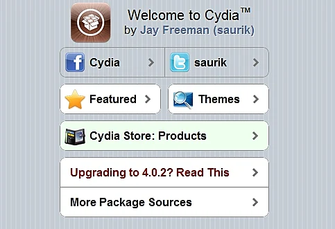 חנות אפליקציה לאייפון פרוץ Cydia