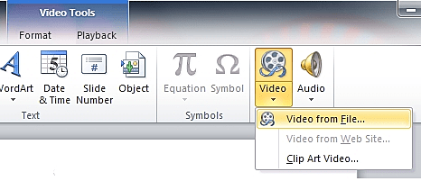 Power Point 2010 - הוספת וידאו