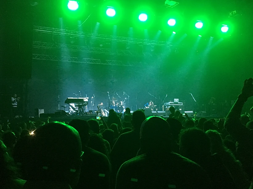 הדג נחש בהופעה בהאנגר 11 בשיר