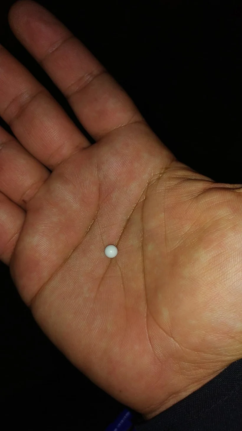 כדור פלסטיק שנמצא על ידי המשטרה