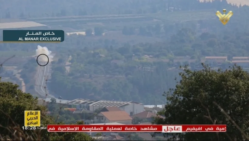 תיעוד חזבאללה של הירי אתמול לעבר אביבים