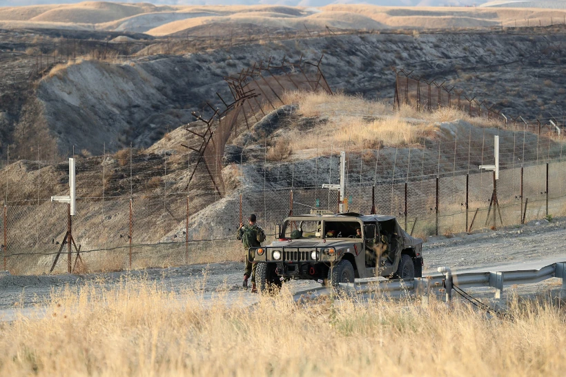 Israeli Soldiers Keep Guard In Jordan Valley, The Eastern Most Part Of The Israeli Occupied West Bank That Borders Jordan