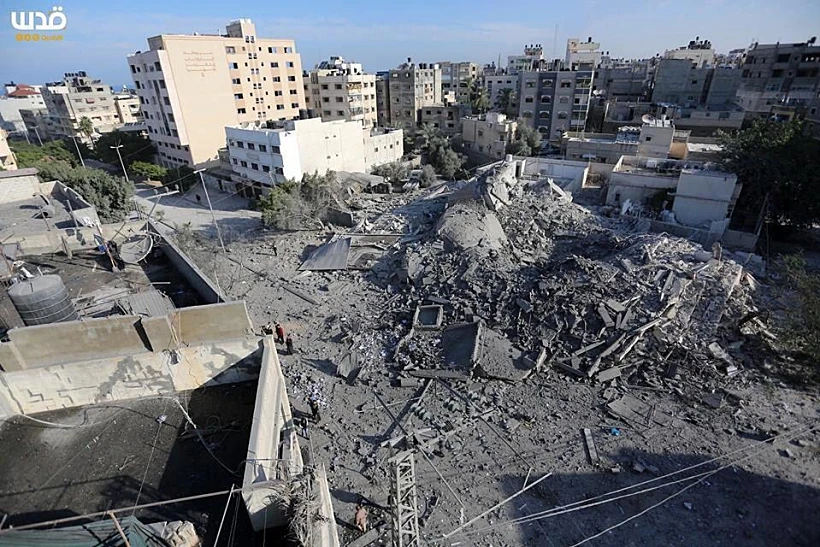 ההריסות ברצועת עזה לאחר תקיפת צה