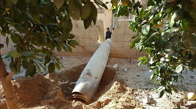 חימוש ישראלי שלא התפוצץ בחצר בית בעזה