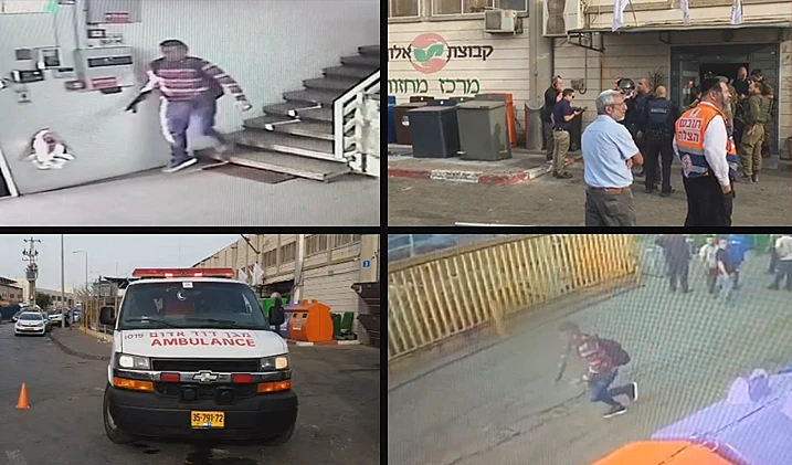 זירת הפיגוע בברקן